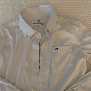 Southern Tide boy’s Cream Button-Down Shirt